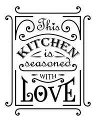 Kitchen quote design for wall decals