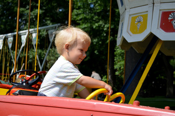 Child and carousel on the pilgrimage