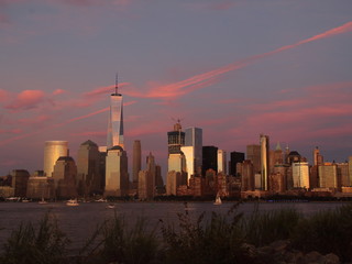 Obraz premium sunset at downtown NYC