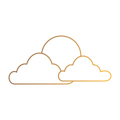 cloud sky with sun vector illustration design
