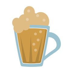 Beer glass cup icon vector illustration graphic design
