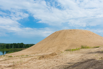 sand production in quarry
