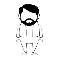 cute grandfather avatar character vector illustration design