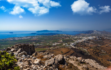 Fototapeta na wymiar Top view of Santorini island - Greece 