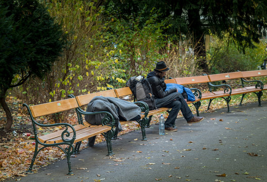 Obdachlose im Stadtpark