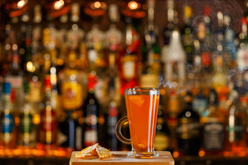 orange punch in a tall glass