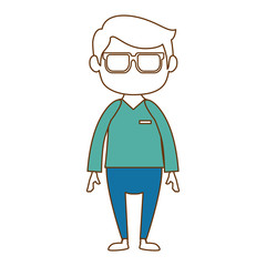 cute father avatar character vector illustration design