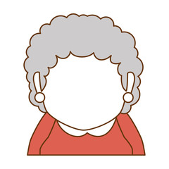 cute grandmother avatar character vector illustration design