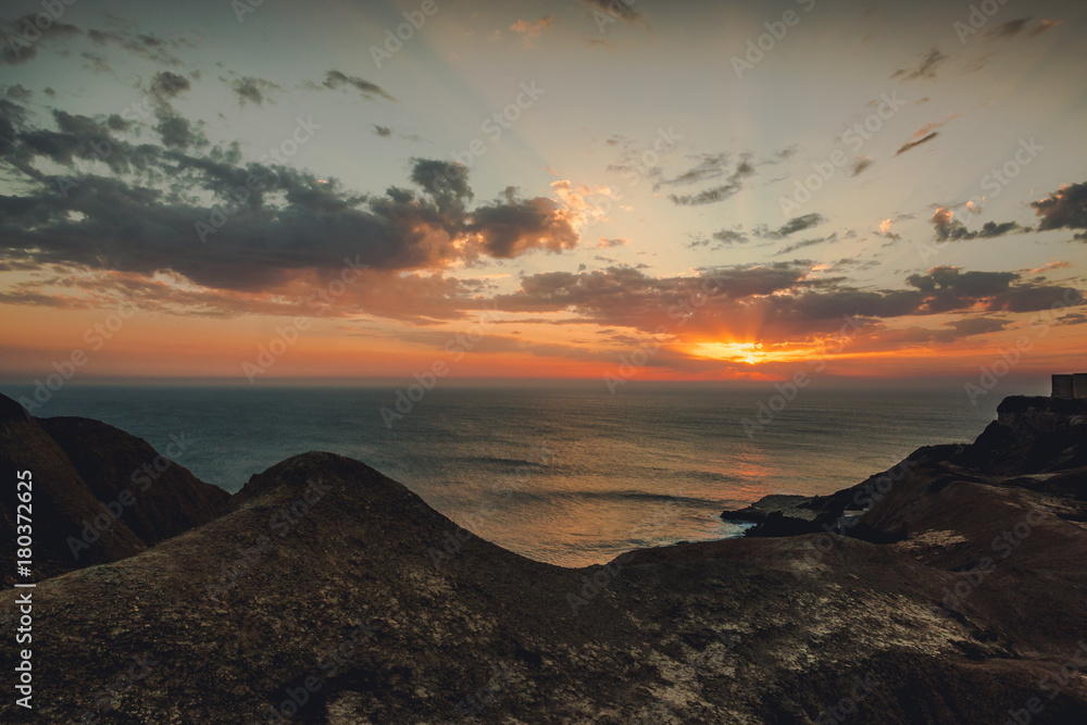 Wall mural sunset