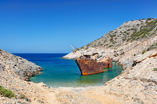 Olympia Shipwreck Of Amorgos, Greece