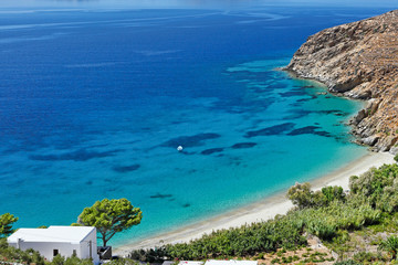 Levressos beach of Amorgos, Greece