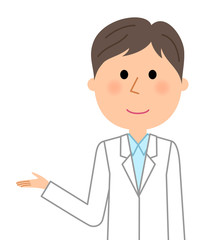 白衣の男性　説明