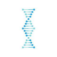 DNA simbol in flat style, on a white background