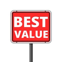 Best Value Button, Best value sign