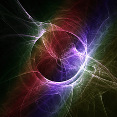 round fractal wallpaper. Abstract background with circle and smoke.