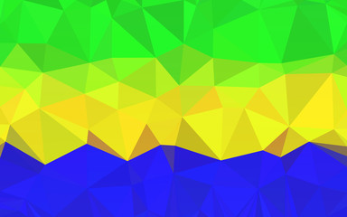 National flag of Gabon, beautiful texture and geometric background
