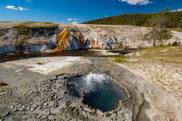 Hot thermal spring in Yellowstone