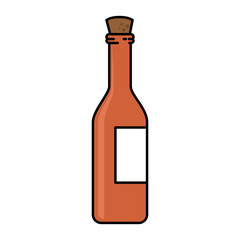wine bottle isolated icon vector illustration design
