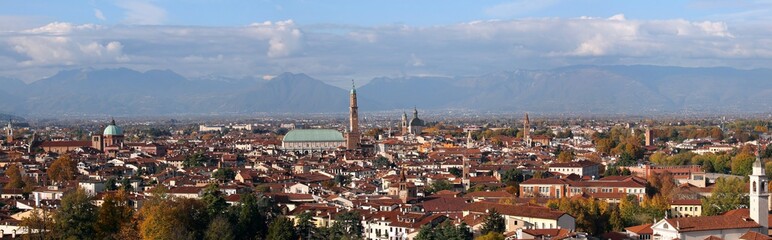 Vicenza Italy Incredible panoramic view very wide-angleHD
