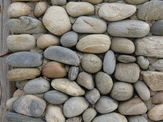 Round stones natural wall background in Heraklion Creta ... :-)
