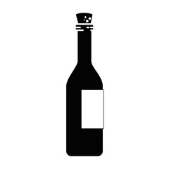 wine bottle isolated icon vector illustration design
