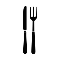 fork and knife cutlery icon vector illustration design
