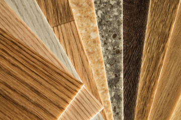 Samples of linoleum