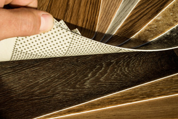 Samples of linoleum