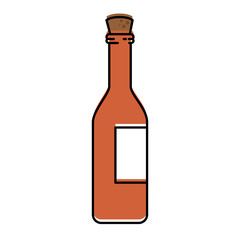 wine bottle isolated icon vector illustration design