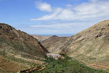 Fuerteventura - mountain landscape on the western side of the island, Canary Islands