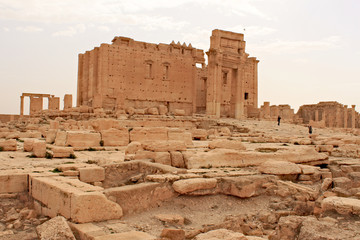 Temple of Bel. Ruins of the ancient city of Palmyra on syrian desert (shortly before the war)