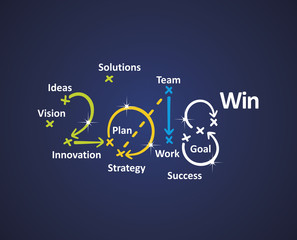 Win 2018 blue background vector