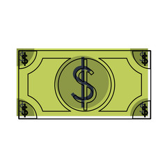 Money bill isolated icon vector illustration graphic design