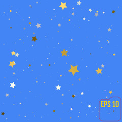 Vector Confetti Star Background Pattern. Modern vignette.