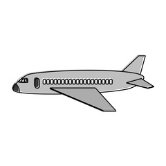 Airplane jet isolated icon vector illustration graphic design