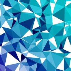 Obraz premium Geometric abstract mosaic cold background. Vector design polygonal backdrop