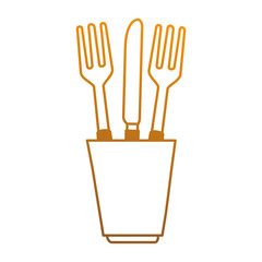 glass with cutlery icon vector illustration design