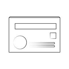 Bank credit card icon vector illustration graphic design