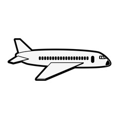 Airplane jet isolated icon vector illustration graphic design