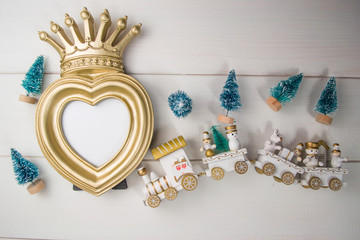Greeting heart frame for princess girl