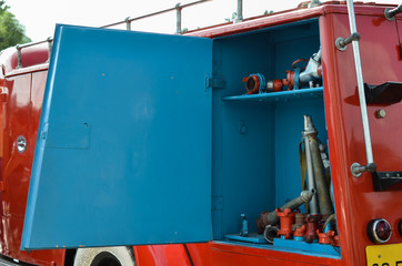 tools in old fire engine