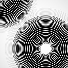 Abstract background of circles with lines, technology backdrop, geometric shapes