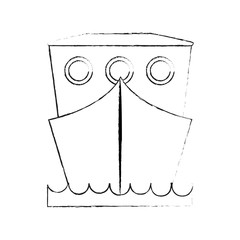 Freigther ship boat icon vector illustration graphic design