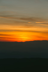 beautiful mountain sunset