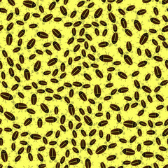Bug seamless pattern. Virus concept