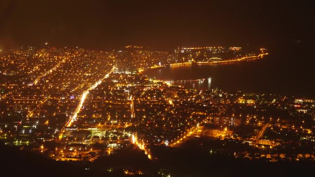 Timelaps of Gelendzhik at night