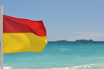 flag on the beach