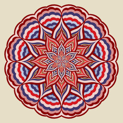 Decorative floral ornament in East style. Mandala.