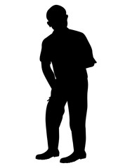 silhouette farmer shape vector design