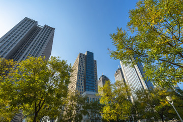 Obraz premium kompleks architektoniczny z nieba w centrum, chiny.